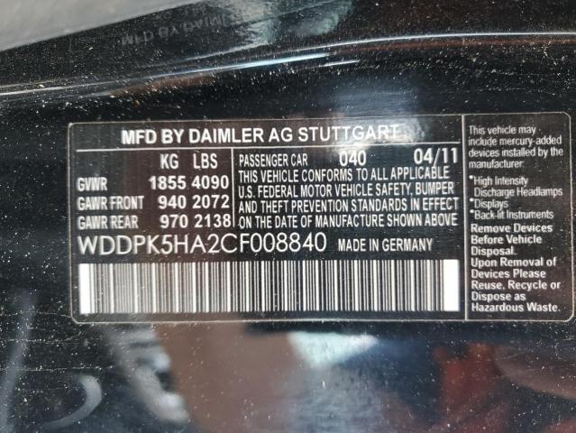 2012 MERCEDES-BENZ SLK 350 - WDDPK5HA2CF008840