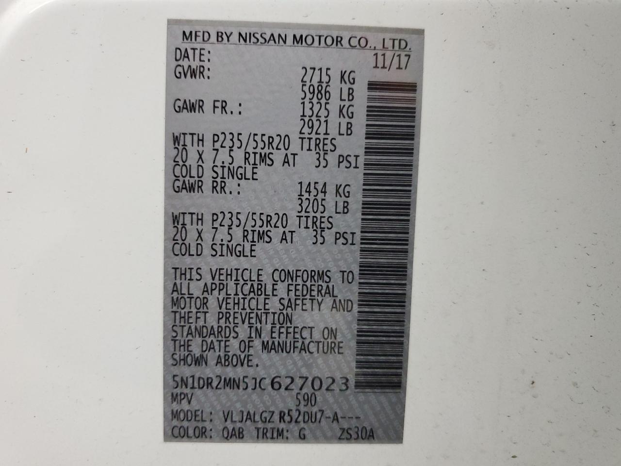 Lot #3312360774 2018 NISSAN PATHFINDER