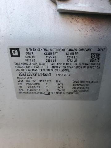 2017 GMC TERRAIN SL 2GKFLSEK2H6345383