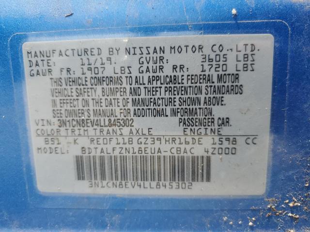 2020 NISSAN VERSA SV - 3N1CN8EV4LL845302