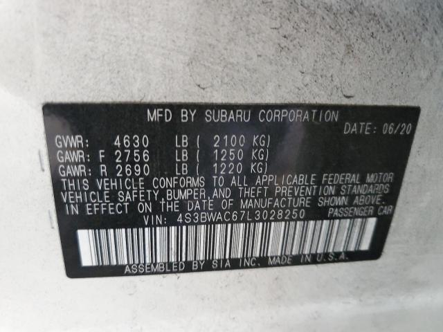 2020 SUBARU LEGACY PRE - 4S3BWAC67L3028250