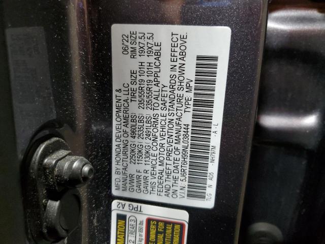 2022 HONDA CR-V TOURI 5J6RT6H99NL038444
