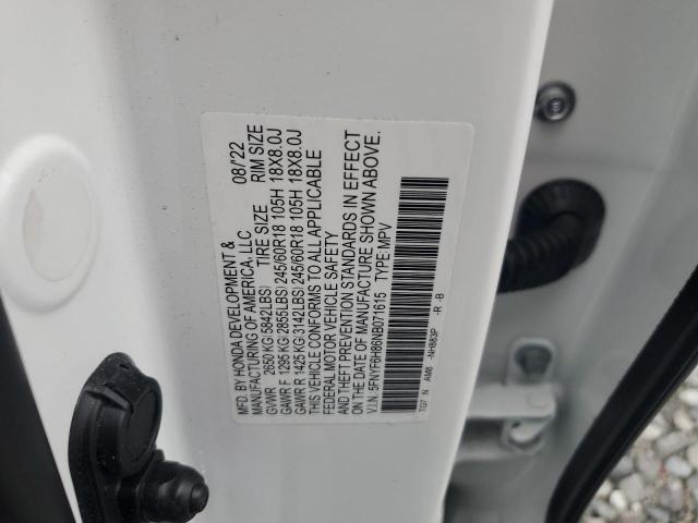 2022 HONDA PILOT TRAI 5FNYF6H86NB071615
