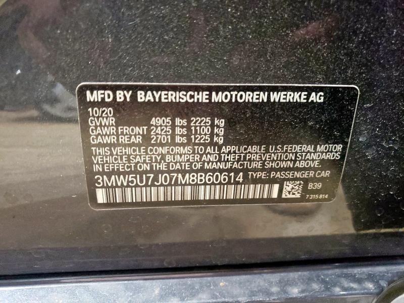 2021 BMW M340I - 3MW5U7J07M8B60614