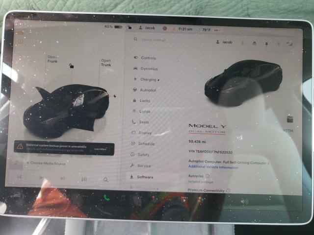 2022 TESLA MODEL Y - 7SAYGDEF7NF523532