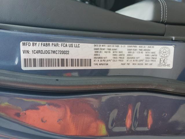 2021 DODGE DURANGO GT 1C4RDJDG7MC720022