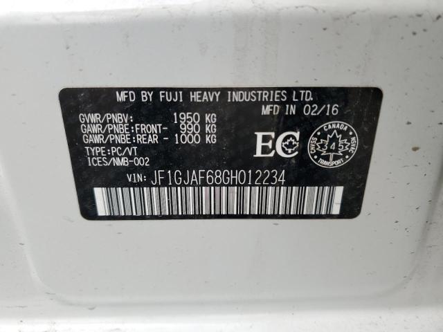 2016 SUBARU IMPREZA PR JF1GJAF68GH012234