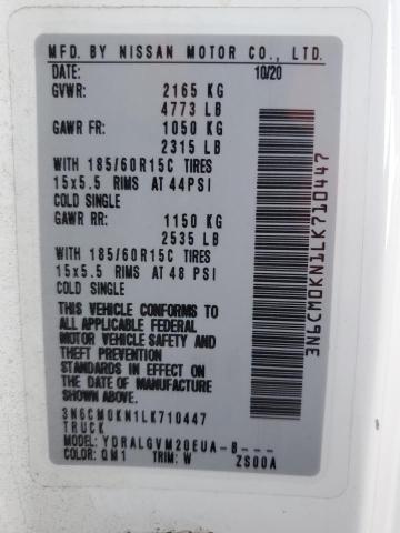 2020 NISSAN NV200 2.5S 3N6CM0KN1LK710447