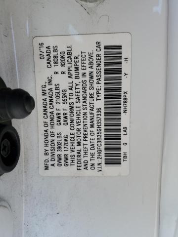 2016 HONDA CIVIC EX - 2HGFC3B35GH357336