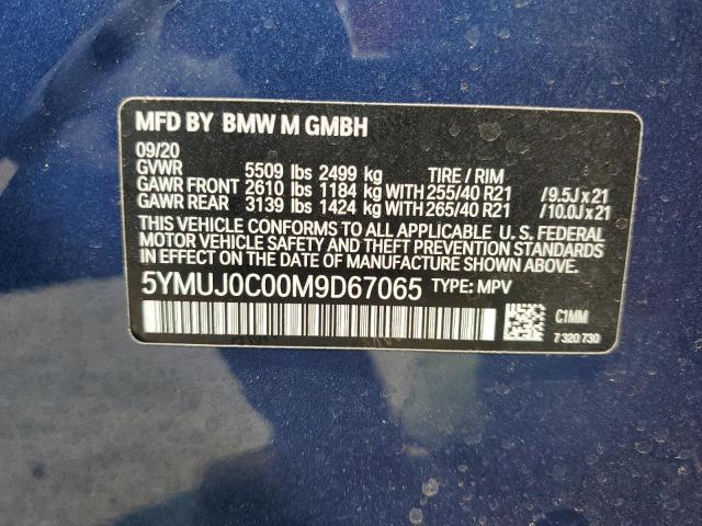 2021 BMW X4 M COMPE 5YMUJ0C00M9D67065