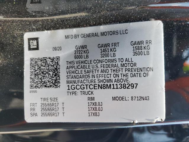 2021 CHEVROLET COLORADO L - 1GCGTCEN8M1138297