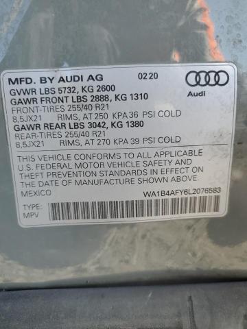 2020 AUDI SQ5 PREMIU WA1B4AFY6L2076583