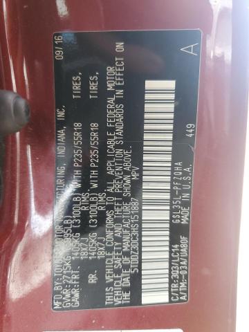 2017 TOYOTA SIENNA XLE 5TDDZ3DC3HS151887