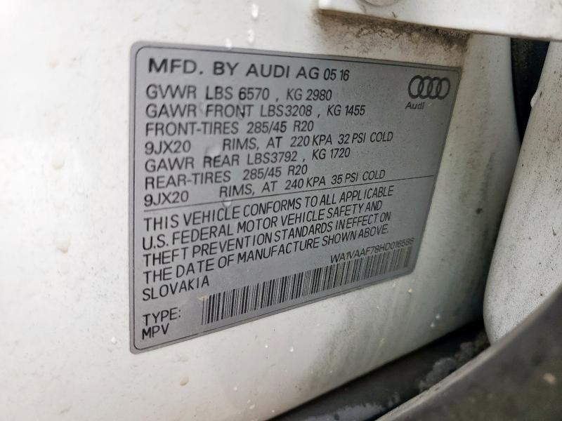 2017 AUDI Q7 PRESTIG - WA1VAAF78HD016586