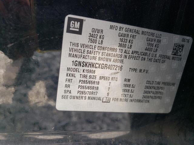 2016 CHEVROLET SUBURBAN K - 1GNSKHKCXGR407216