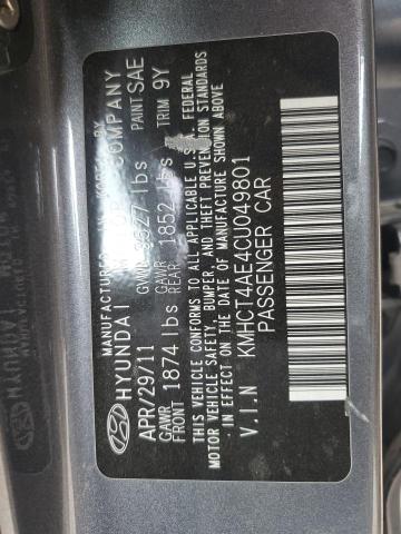 kmhct4ae4cu049801 - 2012 Hyundai Accent Gls - #59428125