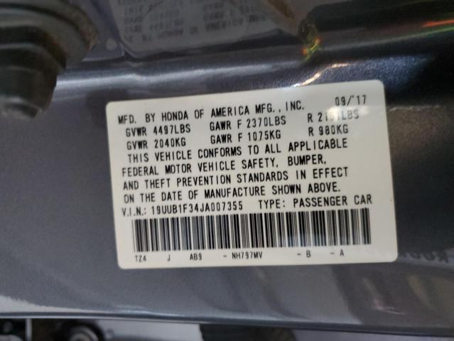 2018 ACURA TLX 19UUB1F34JA007355