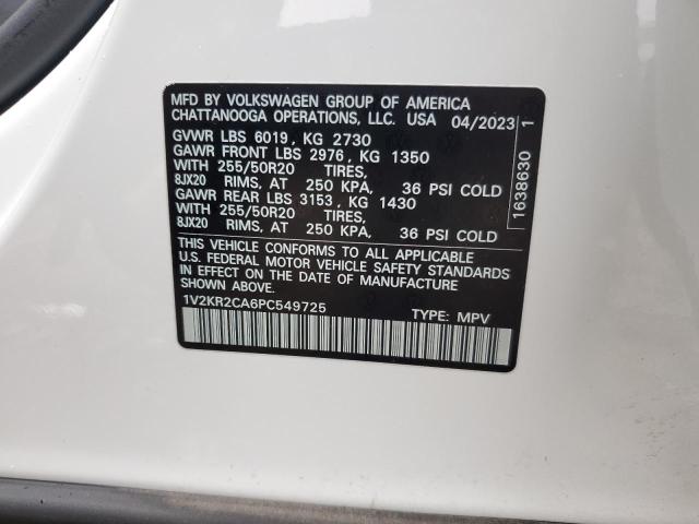 2023 VOLKSWAGEN ATLAS SE 1V2KR2CA6PC549725