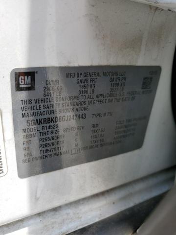 2016 BUICK ENCLAVE 5GAKRBKD6GJ247443