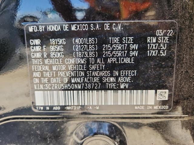 2022 HONDA HR-V EX 3CZRU5H50NM738727