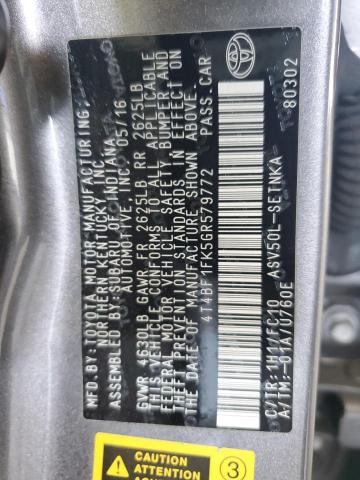2016 TOYOTA CAMRY LE - 4T4BF1FK5GR579772