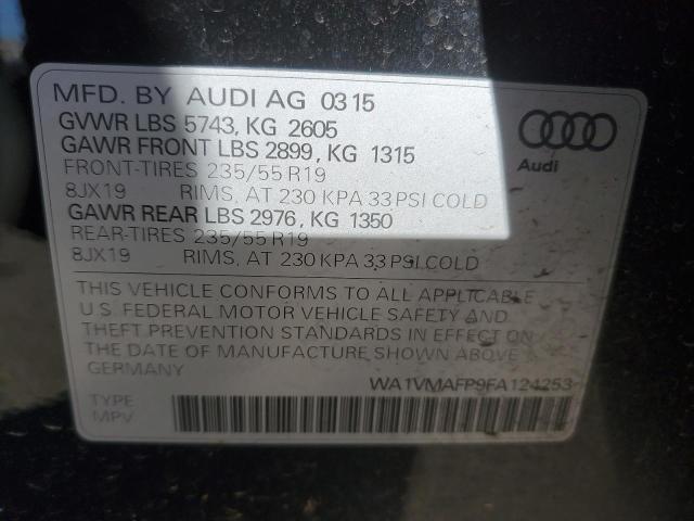 2015 AUDI Q5 TDI PRE WA1VMAFP9FA124253