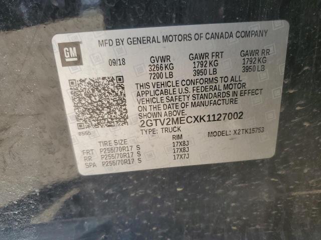 2019 GMC SIERRA LIM 2GTV2MECXK1127002