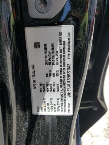 2022 TESLA MODEL 3 5YJ3E1EB2NF270872
