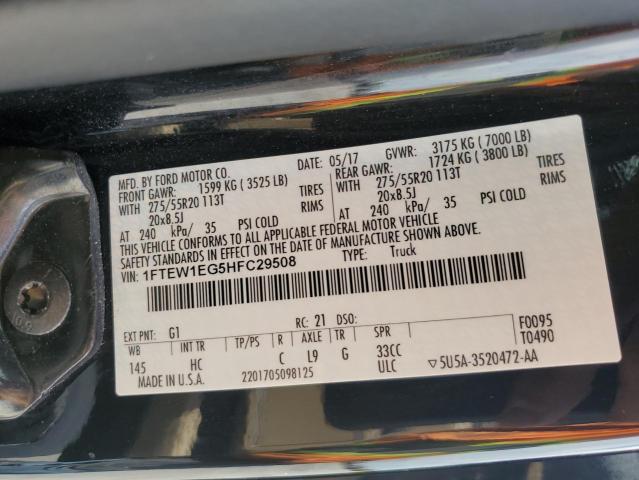2017 FORD F150 SUPER - 1FTEW1EG5HFC29508