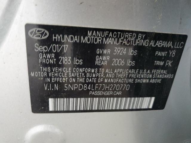 2018 HYUNDAI ELANTRA SE - 5NPD84LF7JH270770