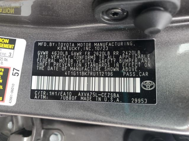 2024 TOYOTA CAMRY SE N 4T1G11BK7RU112196