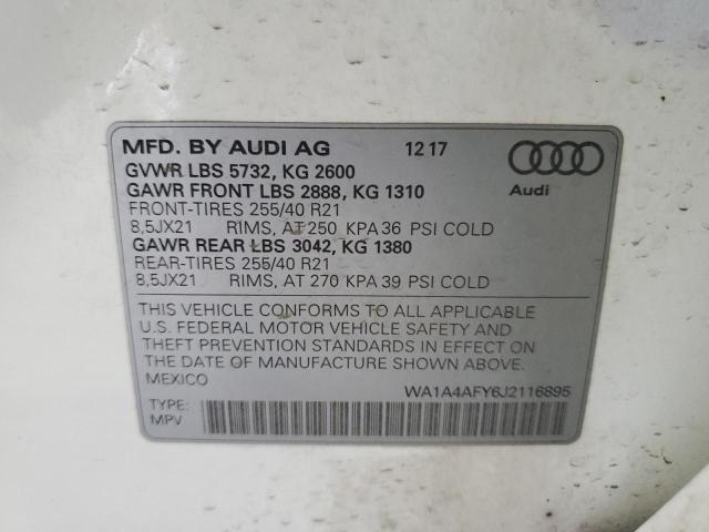 2018 AUDI SQ5 PREMIU WA1A4AFY6J2116895