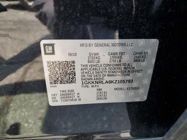 2019 GMC ACADIA SLE 1GKKNRLA6KZ105793