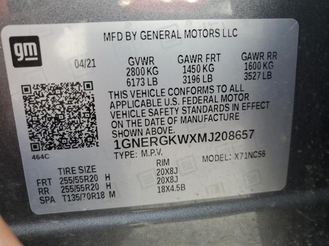2021 CHEVROLET TRAVERSE L 1GNERGKWXMJ208657