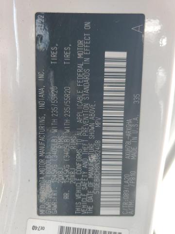 2022 TOYOTA HIGHLANDER 5TDEBRCH8NS082408