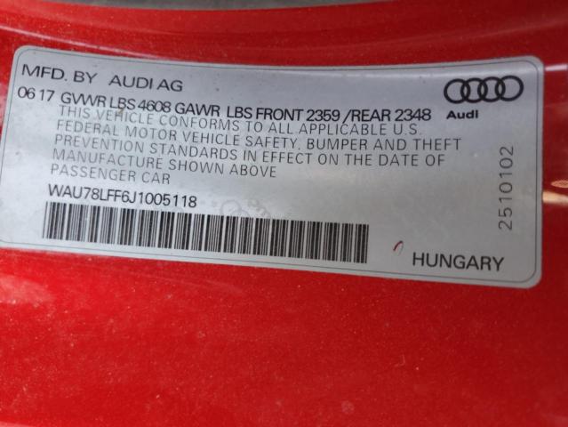 wau78lff6j1005118 - 2018 Audi a3 premium - #58955355