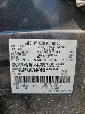 2018 FORD EDGE SEL 2FMPK3J90JBB36082