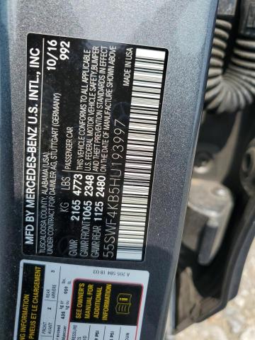 2017 MERCEDES-BENZ C 300 4MAT 55SWF4KB5HU193997