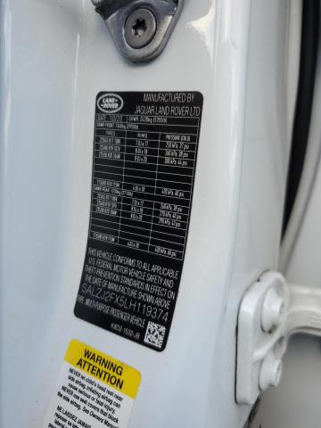 2020 LAND ROVER RANGE ROVE SALZJ2FX5LH119374