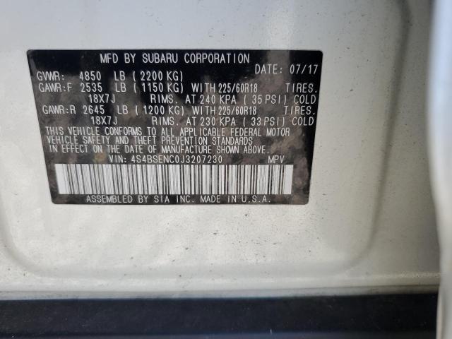 2018 SUBARU OUTBACK 3. 4S4BSENC0J3207230