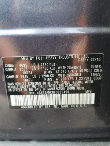 2015 SUBARU OUTBACK 2. - 4S4BSANC8F3299400