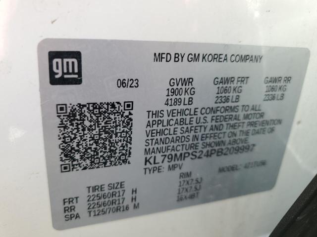 2023 CHEVROLET TRAILBLAZE KL79MPS24PB209997