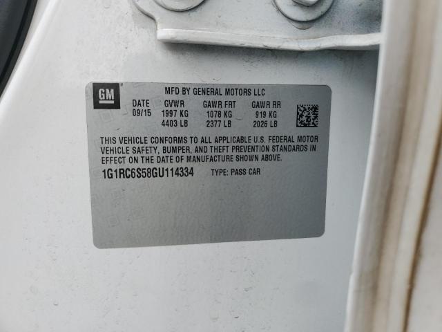 2016 CHEVROLET VOLT LT 1G1RC6S58GU114334