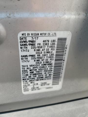 2017 NISSAN ROGUE S - JN8AT2MV4HW281620
