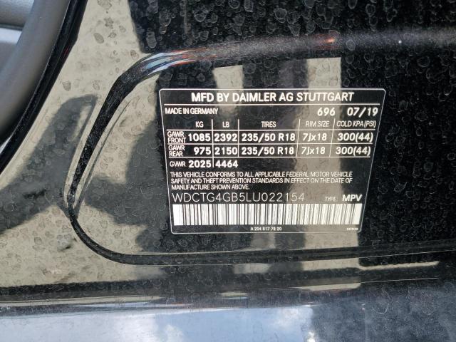 2020 MERCEDES-BENZ GLA 250 4M WDCTG4GB5LU022154