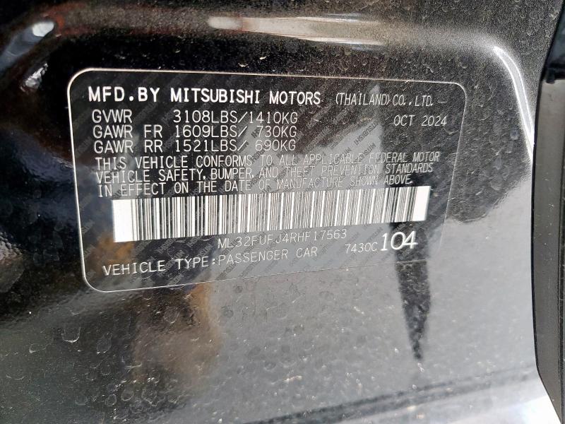 2024 MITSUBISHI MIRAGE G4 ML32FUFJ4RHF17563