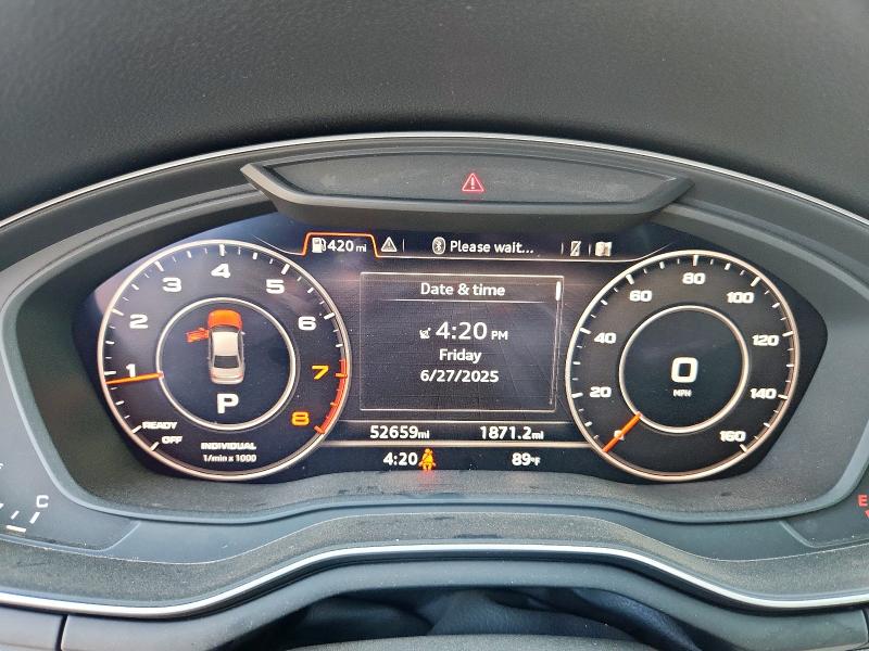 2019 AUDI A4 PREMIUM WAUENAF43KA050926