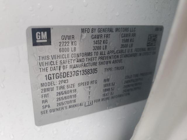 2016 GMC CANYON SLT 1GTG6DE37G1358305