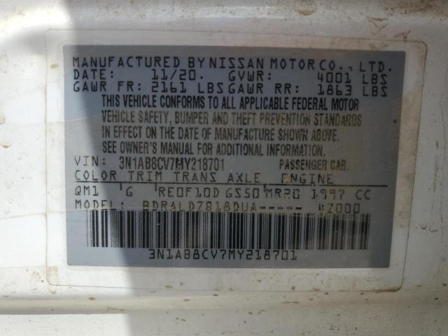 2021 NISSAN SENTRA SV 3N1AB8CV7MY218701