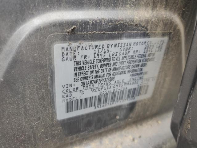 2015 NISSAN SENTRA S 3N1AB7AP7FY379308